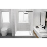 Curacao VTSB60325RT 60-Inch x 32-Inch Anti-Skid Acrylic Single Threshold Shower Base with Right Drain, Glossy White