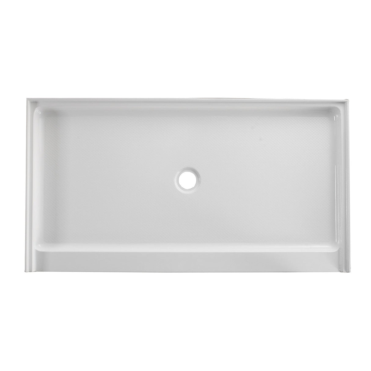 Bonaire VTSB60326C 60-Inch x 32-Inch Anti-Skid Acrylic Shower Base with Center Drain, White