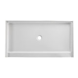 Bonaire VTSB60326C 60-Inch x 32-Inch Anti-Skid Acrylic Shower Base with Center Drain, White