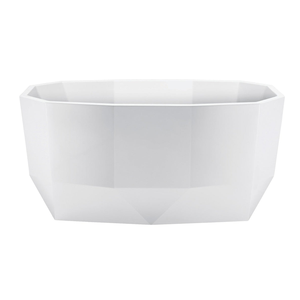 Aqua Eden VTSQ513024 51-Inch Acrylic Freestanding Tub with Drain, Glossy White