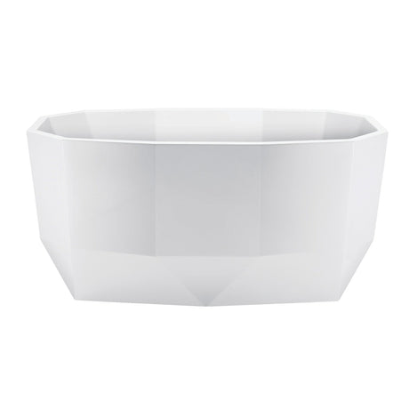 Aqua Eden VTSQ513024 51-Inch Acrylic Freestanding Tub with Drain, Glossy White