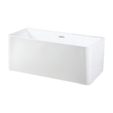 Aqua Eden VTSQ592823 59-Inch Acrylic Freestanding Tub with Drain, White