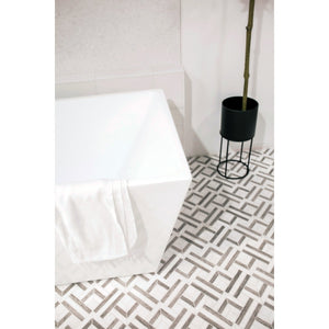 Aqua Eden VTSQ593223 59-Inch Acrylic Freestanding Tub with Drain, White