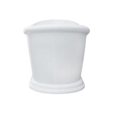 Aqua Eden VTSS672929 67-Inch Acrylic Single Slipper Pedestal Bathtub with Drain, Glossy White