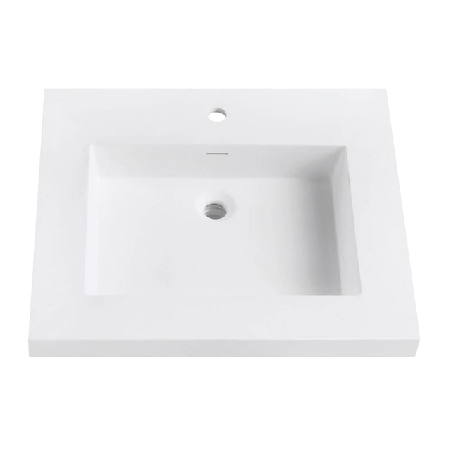 VersaStone 25 in. Solid Surface Vanity Top with Integrated Bowl in Matte finish