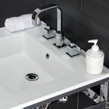 Fauceture VWP2522W8B1 25-Inch Ceramic Console Sink Set, White/Chrome