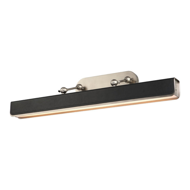 Alora PL307931ANTL VALISE PICTURE LIGHT LED ANTIQUE NICKEL TUXEDO LEATHER