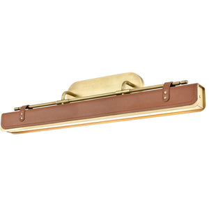 Alora WV307919VBCL VALISE WALL VANITY LED VINTAGE BRASS COGNAC LEATHER