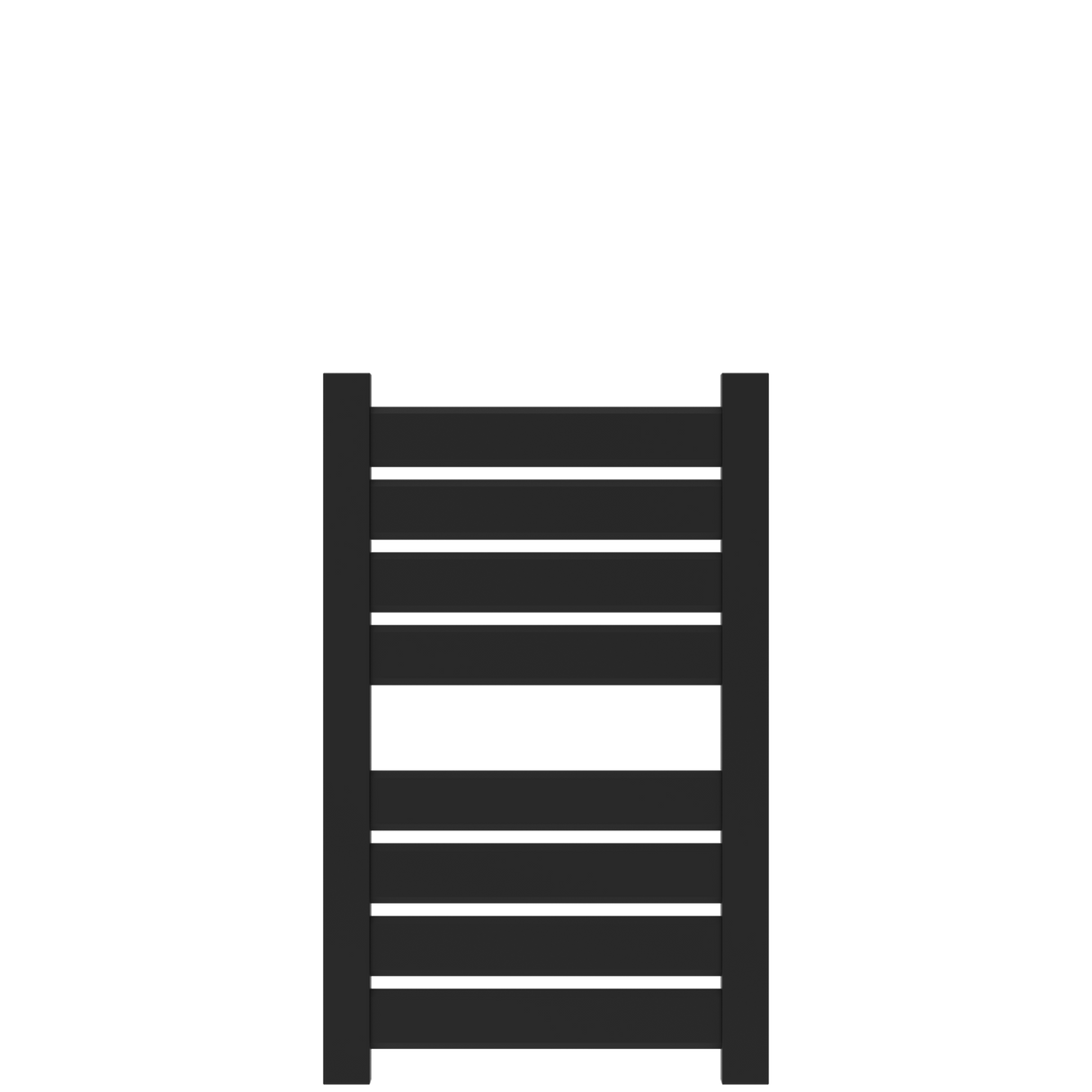 Amba Products V2337MB Vega 8-Panel Hardwired Towel Warmer - 3.625 x 23.375 x 39.25 in. - Matte Black Finish
