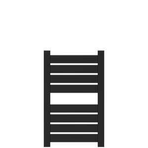 Amba Products V2337MB Vega 8-Panel Hardwired Towel Warmer - 3.625 x 23.375 x 39.25 in. - Matte Black Finish