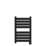 Amba Products V2337MB Vega 8-Panel Hardwired Towel Warmer - 3.625 x 23.375 x 39.25 in. - Matte Black Finish
