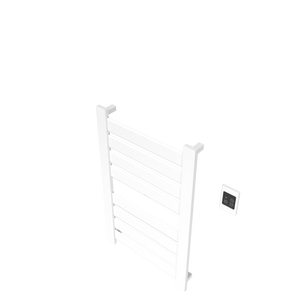 Amba Products V2337W Vega 8-Panel Hardwired Towel Warmer - 3.625 x 23.375 x 39.25 in. - White Finish
