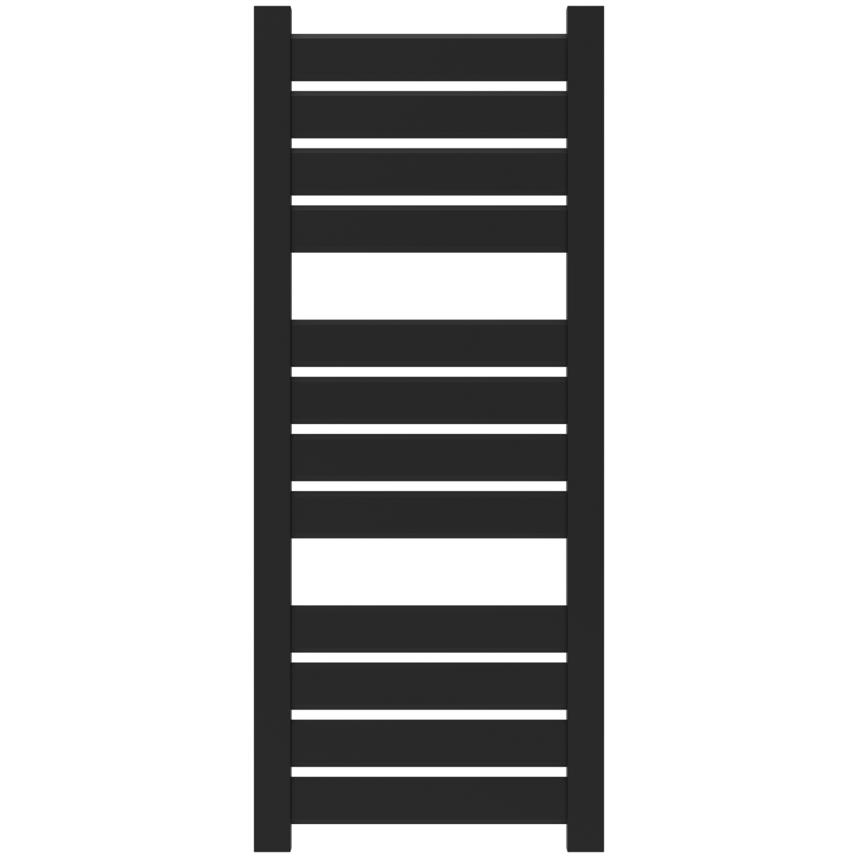 Amba Products V2356MB Vega 12-Panel Hardwired Towel Warmer - 3.625 x 23.375 x 58 in. - Matte Black Finish