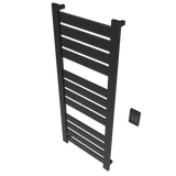 Amba Products V2356MB Vega 12-Panel Hardwired Towel Warmer - 3.625 x 23.375 x 58 in. - Matte Black Finish