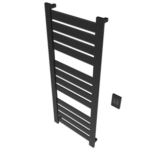 Amba Products V2356MB Vega 12-Panel Hardwired Towel Warmer - 3.625 x 23.375 x 58 in. - Matte Black Finish