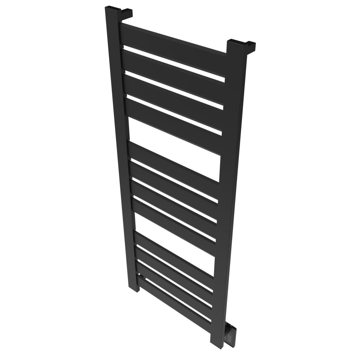 Amba Products V2356MB Vega 12-Panel Hardwired Towel Warmer - 3.625 x 23.375 x 58 in. - Matte Black Finish