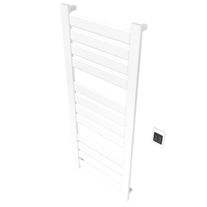 Amba Products V2356W Vega 12-Panel Hardwired Towel Warmer - 3.625 x 23.375 x 58 in. - White Finish