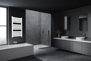 Amba Products V2356W Vega 12-Panel Hardwired Towel Warmer - 3.625 x 23.375 x 58 in. - White Finish