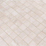 Veneto white 12x12 porcelain mesh mounted mosaic tile NVENEWHI2X2 product shot multiple tiles angle view