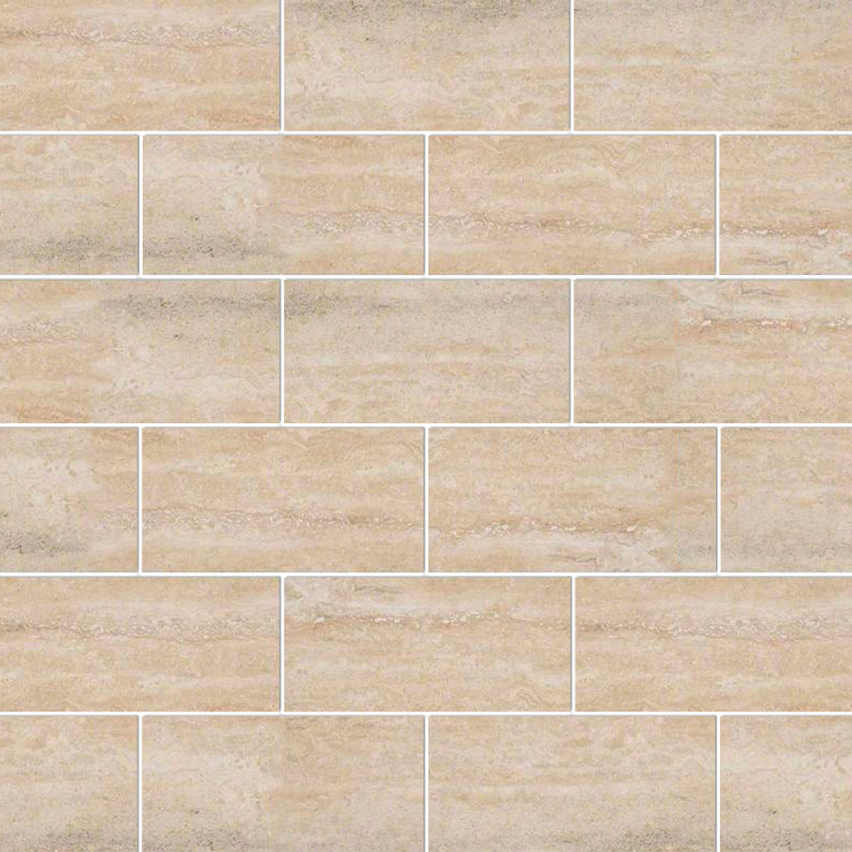 Veneto Sand 12"x12" Polished Porcelain Mesh-Mounted Mosaic Tile room shot angle view