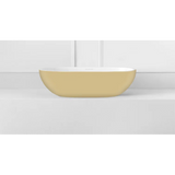 Victoria + Albert Barcelona 13.625'' Matte White/Matte Beige Volcanic Limestone Oval Bathroom Sink