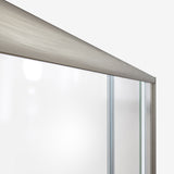 DreamLine Visions 56-60 in. W x 60 in. H Sliding Tub Door and White Wall Kit in Brushed Nickel