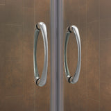 DreamLine Visions 36 in. D x 60 in. W x 78 3/4 in. H Sliding Shower Door, Base, and White Wall Kit in Chrome