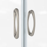 DreamLine Visions 56-60 in. W x 60 in. H Sliding Tub Door and White Wall Kit in Brushed Nickel
