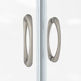 DreamLine Visions 30 in. D x 60 in. W x 78 3/4 in. H Sliding Shower Door, Base, and White Wall Kit in Brushed Nickel