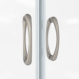 DreamLine Visions 32 in. D x 60 in. W x 78 3/4 in. H Sliding Shower Door, Base, and White Wall Kit in Brushed Nickel