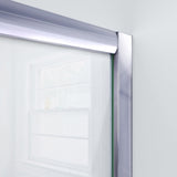DreamLine Visions 30 in. D x 60 in. W x 74 3/4 in. H Sliding Shower Door in Chrome with Right Drain White Shower Base