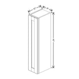 Charcoal 9" Wide × 42" High Wall Cabinet - J&K Cabinetry