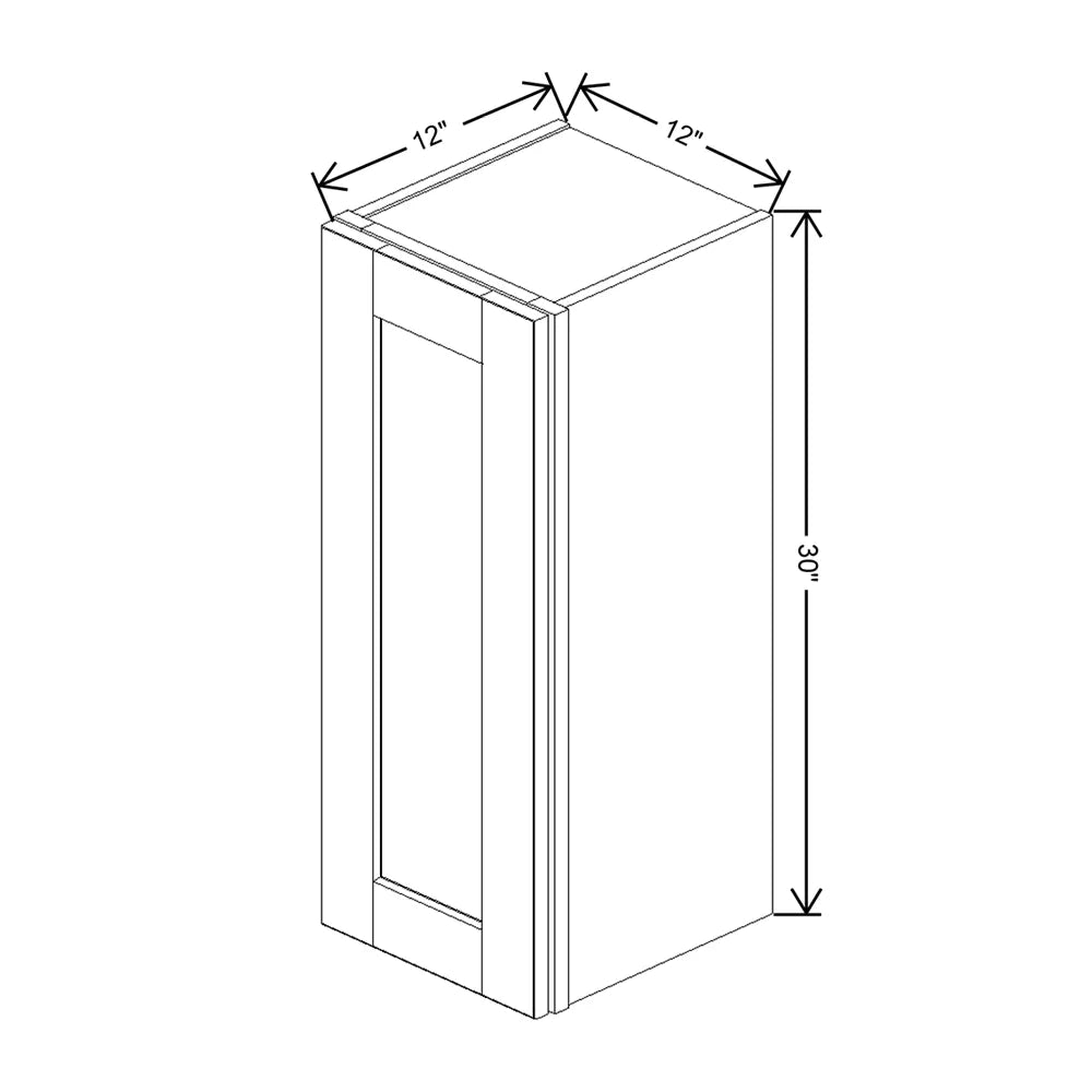 Dove 12" Wide × 30" High Wall Cabinet - J&K Cabinetry