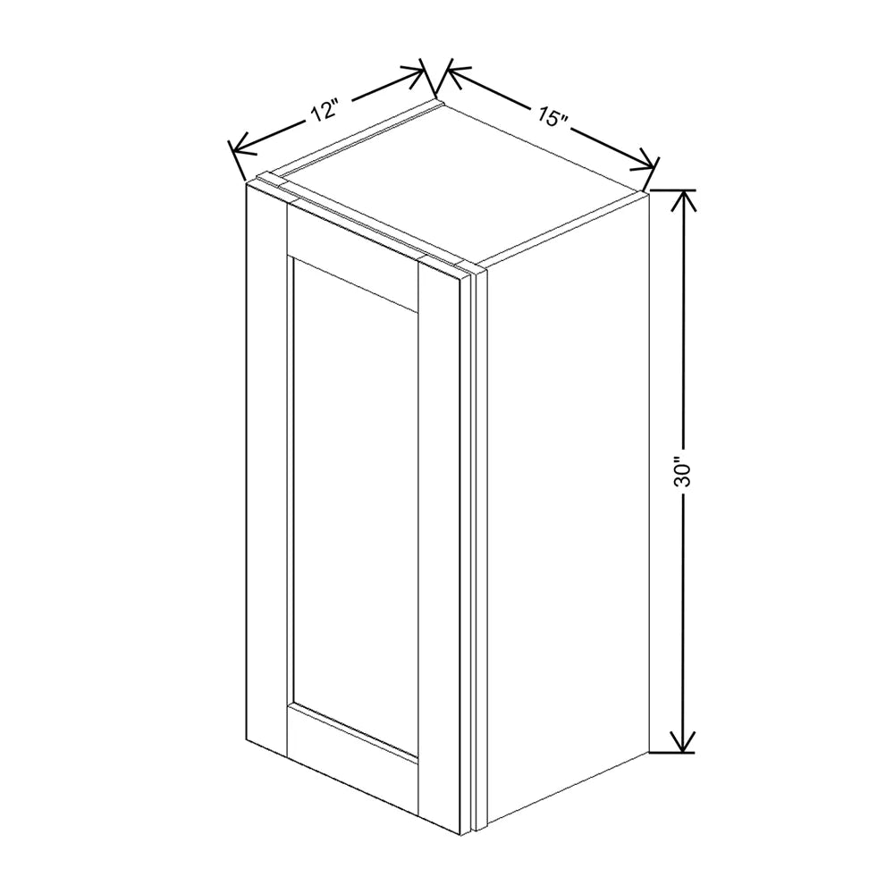 Sage 15" Wide × 30" High Wall Cabinet - J&K Cabinetry