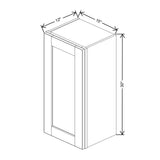 Mahogany 15" Wide × 30" High Wall Cabinet - J&K Cabinetry