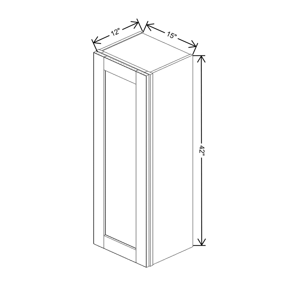Sage 15" Wide × 42" High Wall Cabinet - J&K Cabinetry