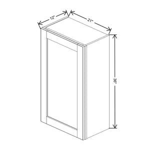 Dove 21" Wide × 36" High Wall Cabinet - J&K Cabinetry