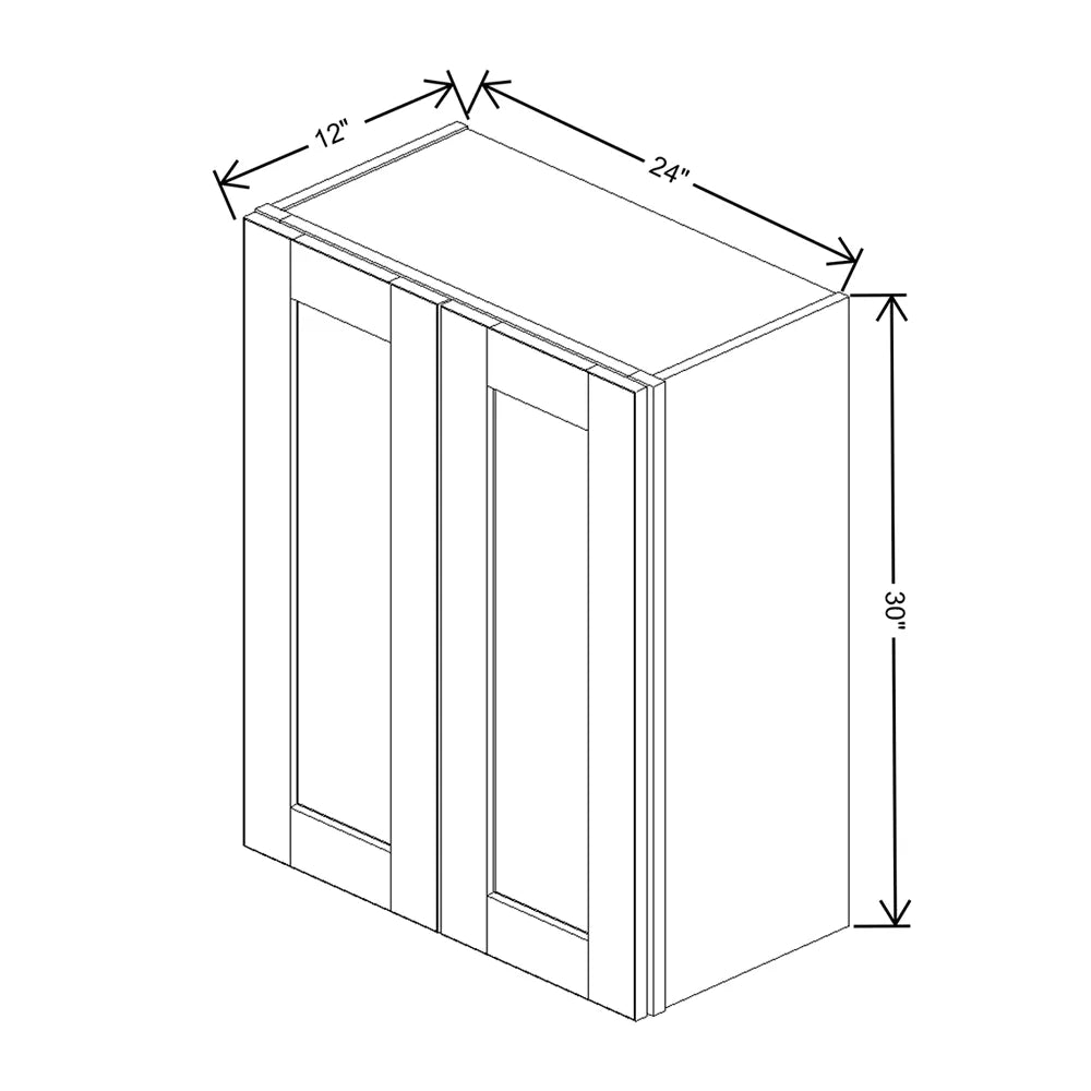 Dove 24" Wide × 30" High Wall Cabinet - J&K Cabinetry