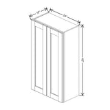 Sage 24" Wide × 42" High Wall Cabinet - J&K Cabinetry