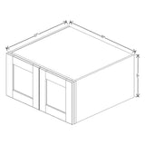 Mahogany " Wide × " High Wall Cabinet - J&K Cabinetry