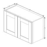 Crème Glazed " Wide × " High Wall Cabinet - J&K Cabinetry