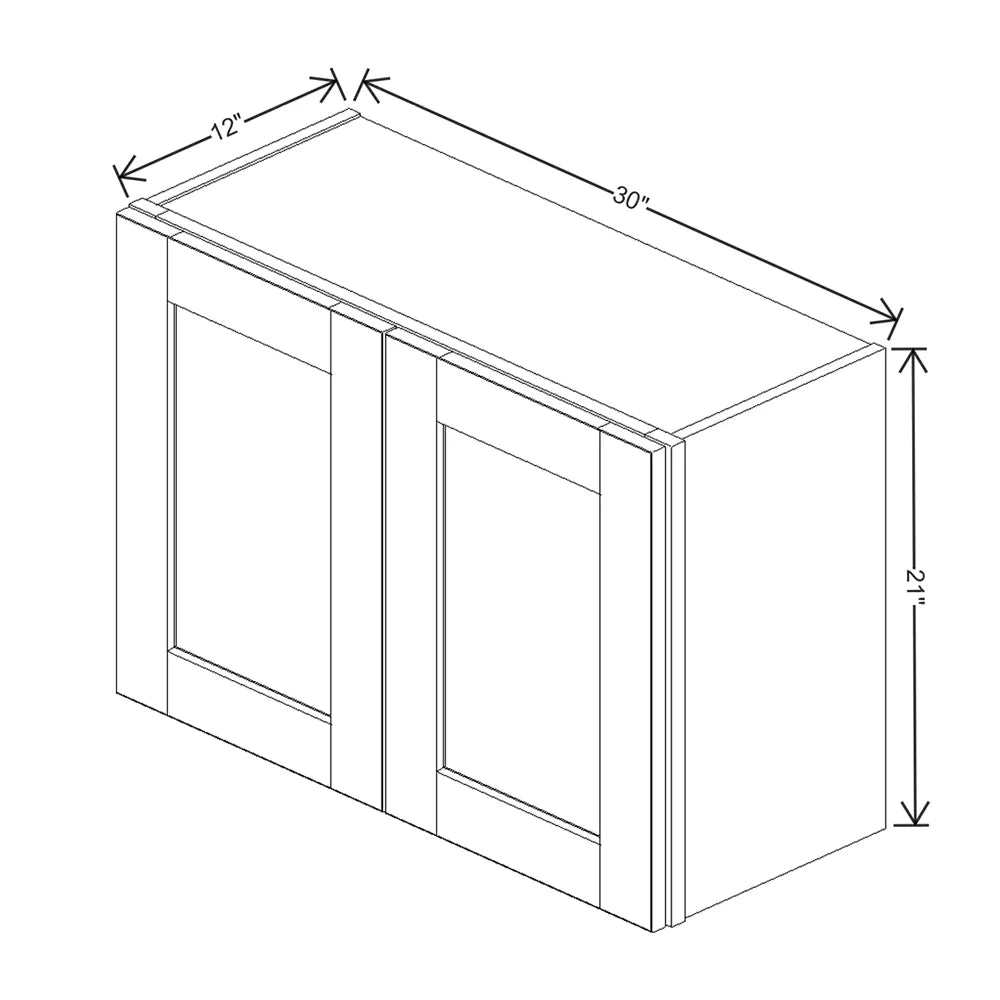 Charcoal " Wide × " High Wall Cabinet - J&K Cabinetry