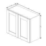 Dove " Wide × " High Wall Cabinet - J&K Cabinetry