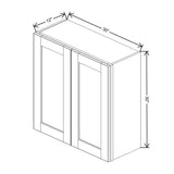 Mahogany 30" Wide × 30" High Wall Cabinet - J&K Cabinetry