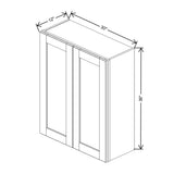 Pure 30" Wide × 36" High Wall Cabinet - J&K Cabinetry