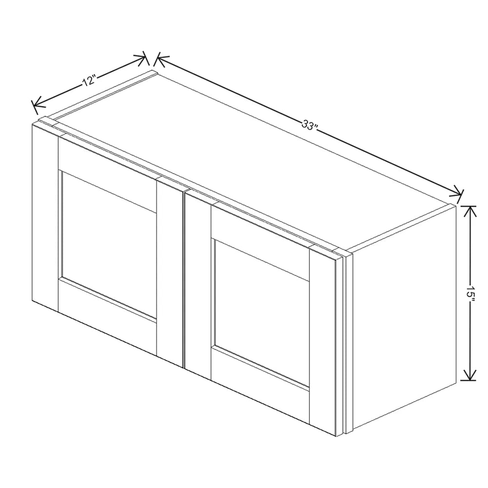 Crème Glazed " Wide × " High Wall Cabinet - J&K Cabinetry