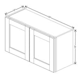 Charcoal " Wide × " High Wall Cabinet - J&K Cabinetry
