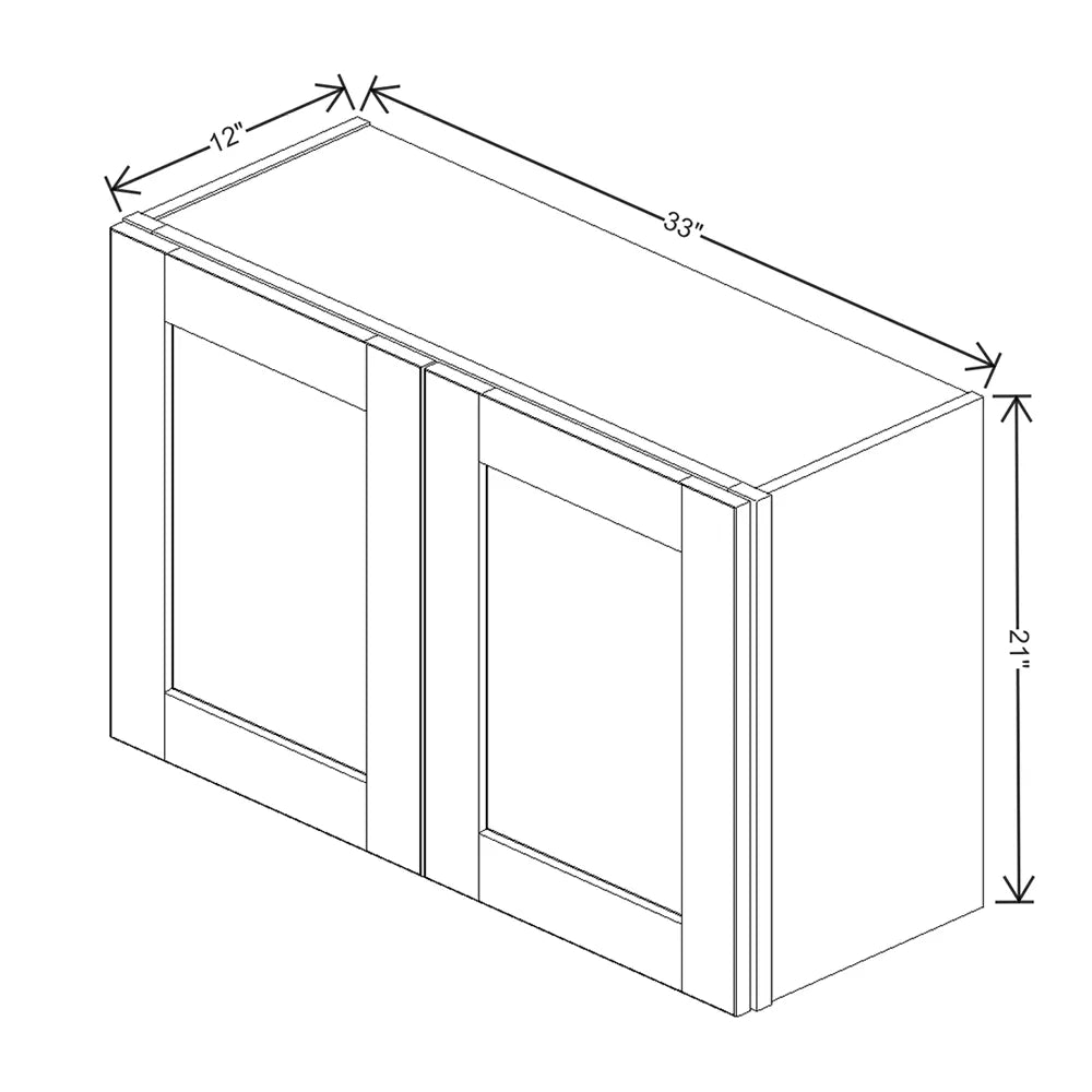 Crème Glazed " Wide × " High Wall Cabinet - J&K Cabinetry