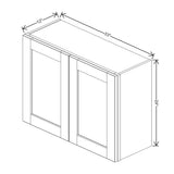 White Shaker " Wide × " High Wall Cabinet - J&K Cabinetry
