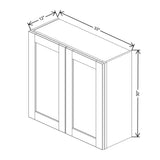 Sage 33" Wide × 30" High Wall Cabinet - J&K Cabinetry